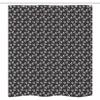 Ambesonne Floral Stall Shower Curtain, Flower Silhouettes on a Background of Mini Polka Dots, Fabric Bathroom Decor Set with Hooks, 36" W x 72" L, Dark Taupe Grey Fuchsia view 3