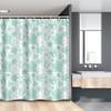 Ambesonne Turquoise Stall Shower Curtain, Flowers Butterflies Leaves Pattern Springtime Romantic Design Nature, Fabric Bathroom Decor Set with Hooks, 54" W x 78" L, Turquoise Seafoam Pearl view 1