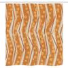 Ambesonne Burnt Orange Stall Shower Curtain, Chevron Zigzags Pattern with Stripe and Dots Geometrical, Fabric Bathroom Decor Set with Hooks, 36" W x 72" L, Burnt Orange Off White view 3