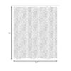 Ambesonne Floral Stall Shower Curtain, Floral Pattern with Abstract Carnation Flower Motifs Swirled Leaves Ornate Antique, Fabric Bathroom Decor Set with Hooks, 54" W x 78" L, Grey White view 4