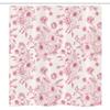 Ambesonne Floral Stall Shower Curtain, Romantic Rose Flower Bouquet Blooms in Soft Pastel Tones Botanical Rococo Design, Fabric Bathroom Decor Set with Hooks, 36" W x 72" L, Pink view 3