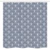 Ambesonne Geometric Stall Shower Curtain, Monochrome Nautical Themed Eastern Pattern Marine Inspired Circles Ocean Design, Fabric Bathroom Decor Set with Hooks, 54" W x 78" L, Grey White view 4