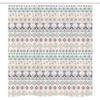 Ambesonne Geometric Stall Shower Curtain, Aztec Motifs Triangles Squares Folk Inspiration Tribal Image, Fabric Bathroom Decor Set with Hooks, 36" W x 72" L, Mint Dark Blue Peach view 3