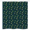 Ambesonne Floral Stall Shower Curtain, Nature Style Spring Blooms on a Backdrop of Polka Dots Retro Feels, Fabric Bathroom Decor Set with Hooks, 36" W x 72" L, Hunter Green and Yellow view 3