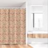 Ambesonne Floral Stall Shower Curtain, Repetitive Simplistic Hand Drawn Nostalgic Pastel Tones Flowers Illustration, Fabric Bathroom Decor Set with Hooks, 36" W x 72" L, Champagne Coral view 2