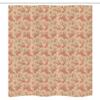 Ambesonne Floral Stall Shower Curtain, Repetitive Simplistic Hand Drawn Nostalgic Pastel Tones Flowers Illustration, Fabric Bathroom Decor Set with Hooks, 36" W x 72" L, Champagne Coral view 3