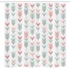 Ambesonne Geometric Stall Shower Curtain, Abstract Design with Chevron Triangles and Stripes Dots Modern Image, Fabric Bathroom Decor Set with Hooks, 54" W x 78" L, Pale Blue and Pink view 4