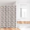 Ambesonne Geometric Stall Shower Curtain, Minimalist Design Simple Geometric Shapes Contemporary Art Work, Fabric Bathroom Decor Set with Hooks, 36" W x 72" L, Pale Peach Grey view 2