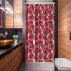 Ambesonne Floral Stall Shower Curtain, Vibrant Graphic Design Roses Pattern Blossoms Romantic Bouquet Illustration, Fabric Bathroom Decor Set with Hooks, 54" W x 78" L, Purple Pink Red view 2