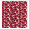 Ambesonne Floral Stall Shower Curtain, Vibrant Graphic Design Roses Pattern Blossoms Romantic Bouquet Illustration, Fabric Bathroom Decor Set with Hooks, 54" W x 78" L, Purple Pink Red view 4