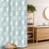 Ambesonne Cartoon Stall Shower Curtain, Easter Bunnies Pattern in Childish Style Rabbits Design, Fabric Bathroom Decor Set with Hooks, 36" W x 72" L, White Blush and Pale Seafoam view 1