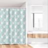 Ambesonne Cartoon Stall Shower Curtain, Easter Bunnies Pattern in Childish Style Rabbits Design, Fabric Bathroom Decor Set with Hooks, 36" W x 72" L, White Blush and Pale Seafoam view 2