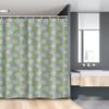 Ambesonne Floral Stall Shower Curtain, Round Ornamented Motif with Spring Flowers, Fabric Bathroom Decor Set with Hooks, 54" W x 78" L, Olive Green Lilac view 1