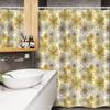 Ambesonne Floral Stall Shower Curtain, Blossoms Petals Modern Dots Abstract Bedding Plants Gardening, Fabric Bathroom Decor Set with Hooks, 54" W x 78" L, Khaki Brown White view 3