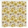 Ambesonne Floral Stall Shower Curtain, Blossoms Petals Modern Dots Abstract Bedding Plants Gardening, Fabric Bathroom Decor Set with Hooks, 54" W x 78" L, Khaki Brown White view 4