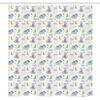 Ambesonne Cartoon Stall Shower Curtain, Childish Pattern with Bears on Clouds Moon Stars in Scandinavian Style, Fabric Bathroom Decor Set with Hooks, 36" W x 72" L, Multicolor view 3