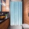 Ambesonne Turquoise Stall Shower Curtain, Heart Shape Rain Droplets on Crystal Clear Window Glass Pure Love Valentines Romantic, Fabric Bathroom Decor Set with Hooks, 54" W x 78" L, Blue view 2