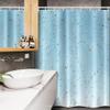 Ambesonne Turquoise Stall Shower Curtain, Heart Shape Rain Droplets on Crystal Clear Window Glass Pure Love Valentines Romantic, Fabric Bathroom Decor Set with Hooks, 54" W x 78" L, Blue view 3