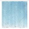 Ambesonne Turquoise Stall Shower Curtain, Heart Shape Rain Droplets on Crystal Clear Window Glass Pure Love Valentines Romantic, Fabric Bathroom Decor Set with Hooks, 54" W x 78" L, Blue view 4