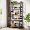 Tribesigns 5-Tier Bookshelf Industrial Bookcase, 5 Shelf Ladder Shelf Book Storage Shelf Organizer for Living Room, Home Office view 1