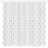 Ambesonne Geometric Stall Shower Curtain, Abstract Line Image Shapes Triangles Hexagonals Squares Stripes Form, Fabric Bathroom Decor Set with Hooks, 54" W x 78" L, Black and White view 4