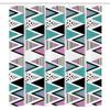 Ambesonne Geometric Stall Shower Curtain, 80s Memphis Zigzag Triangles Dotted and Striped Design, Fabric Bathroom Decor Set with Hooks, 36" W x 72" L, Lavender Cadet Blue view 3