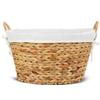 AKKAPEARY Set of 2PC Brown Large Seagrass Storage Liner Basket Soft Comfortable Handles Portable 20" Laundry Hampers Clothes Lightweight Toy Underwear Picnic Bedroom Living Room Home Decoration Gift view 1