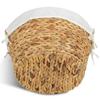 AKKAPEARY Set of 2PC Brown Large Seagrass Storage Liner Basket Soft Comfortable Handles Portable 20" Laundry Hampers Clothes Lightweight Toy Underwear Picnic Bedroom Living Room Home Decoration Gift view 4