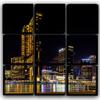Big 9 Piece Dubai Marina Wall Art Decor Picture Painting Poster Print on Canvas Panels Pieces - Cityscape Theme Wall Decoration Set - Skyscraper Wall Picture for Caf Restaurant 30 by 30 in view 1