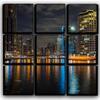 Big 9 Piece Dubai Marina Wall Art Decor Picture Painting Poster Print on Canvas Panels Pieces - Cityscape Theme Wall Decoration Set - Skyscraper Wall Picture for Living Room Bedroom 30 by 30 in view 1