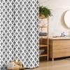Ambesonne Fleur De Lis Stall Shower Curtain, Abstract Flower Pattern European Western Civilization Inspirations Baroque, Fabric Bathroom Decor Set with Hooks, 36" W x 72" L, Black White view 1
