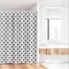 Ambesonne Fleur De Lis Stall Shower Curtain, Abstract Flower Pattern European Western Civilization Inspirations Baroque, Fabric Bathroom Decor Set with Hooks, 36" W x 72" L, Black White view 2