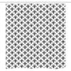 Ambesonne Fleur De Lis Stall Shower Curtain, Abstract Flower Pattern European Western Civilization Inspirations Baroque, Fabric Bathroom Decor Set with Hooks, 36" W x 72" L, Black White view 3