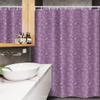 Ambesonne Floral Stall Shower Curtain, Purple Tone Monochrome Pattern with Meadow Lilac Flowers Repetition, Fabric Bathroom Decor Set with Hooks, 54" W x 78" L, Lilac and Pale Purple view 3