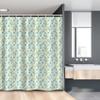 Ambesonne Floral Stall Shower Curtain, Hand Drawn Inspired Design of Forest Flowers Leaves Soft Tones, Fabric Bathroom Decor Set with Hooks, 54" W x 78" L, Mint Green Blue and Mustard view 1
