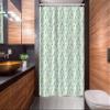 Ambesonne Floral Stall Shower Curtain, Hand Drawn Inspired Design of Forest Flowers Leaves Soft Tones, Fabric Bathroom Decor Set with Hooks, 54" W x 78" L, Mint Green Blue and Mustard view 2