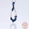 Bansriracha Silver Pendant Fit for Necklace Chain for Women Blue Nano CZ Pendant Pure 925 Sterling Silver Fashion Pendant Jewelry view 2