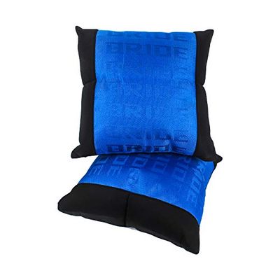 2PCS JDM BRIDE Gradation BLUE Comfortable Cotton Throw Pillow Car Cushion For Rest