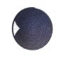 African Basket | Rwanda Basket | Woven Basket | Sweet Grass and Sisal Black & White - 12" x 3" view 1