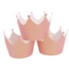Mybbshower Pale Pink Princess Crown Cupcake Wrappers for Girls Birthday Parties Baby Showers Bridal Showers or Regal Weddings Cup Cake Holder Pack of 36 view 1