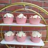 Mybbshower Pale Pink Princess Crown Cupcake Wrappers for Girls Birthday Parties Baby Showers Bridal Showers or Regal Weddings Cup Cake Holder Pack of 36 view 2