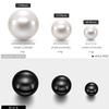 Hicarer 120 Pieces Pearl for Vase Filler Pearl Bead Vase Centerpieces Brush Holder Assorted Round Faux Bead for Crafting, Home Wedding Table Decor 14/20/30 mm(Creamy White, Bright Black) view 2
