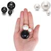 Hicarer 120 Pieces Pearl for Vase Filler Pearl Bead Vase Centerpieces Brush Holder Assorted Round Faux Bead for Crafting, Home Wedding Table Decor 14/20/30 mm(Creamy White, Bright Black) view 3