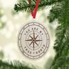 Andaz Press Engraved Real Natural Wood Keepsake Monogram Christmas Valentine's Day Ornament Gift, You are My True North, Compass Shape, 1-Pack, Couple's Wedding Anniversary Adventure Christmas Tree view 2