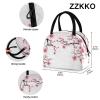 ZZKKO Abstract Cherry Blossom Lunch Bag Box Tote Organizer Lunch Container Insulated Zipper Meal Prep Cooler Handbag For Women Men Home School Office Outdoor Use view 4