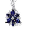 Bansriracha 9Silver Pendant Fit for Necklace Chain for Women Blue Flower Cubic Zirconia Pendant Pure 925 Sterling Silver Pendant Jewelry view 3