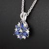 Bansriracha 9Silver Pendant Fit for Necklace Chain for Women Blue Flower Cubic Zirconia Pendant Pure 925 Sterling Silver Pendant Jewelry view 4