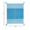 SAFAVIEH Montauk Collection Accent Rug - 4' x 6', Blue & Grey, Handmade Flat Weave Cotton, Ideal for High Traffic Areas in Entryway, Living Room, Bedroom (MTK215M) view 2