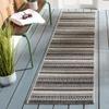 SAFAVIEH Courtyard Collection 2'3" x 8' Black / Grey CY8784 Indoor/ Outdoor-Waterproof Easy-Cleaning Patio Backyard Mudroom Runner-Rug view 1