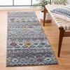 SAFAVIEH Amsterdam Collection Runner Rug - 2'3" x 6', Dark Grey & Ivory, Moroccan Boho Design, Non-Shedding & Easy Care, Ideal for High Traffic Areas in Living Room, Bedroom (AMS108H) view 1